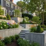 oston Concrete Work provides aesthetic and functional retaining wall ideas for landscape design, featuring a durable, custom stamped concrete retaining wall in Boston, MA
